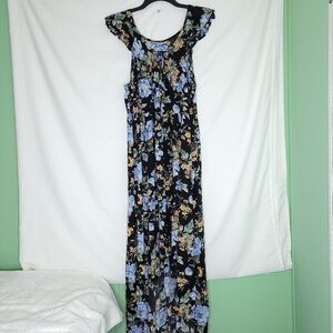 American Eagle Outfitters Women's Large Floral Print Hi-Low Hem Maxi Dress (NWT